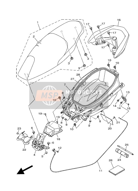 Yamaha NMAX 125 2017 SITZ für ein 2017 Yamaha NMAX 125